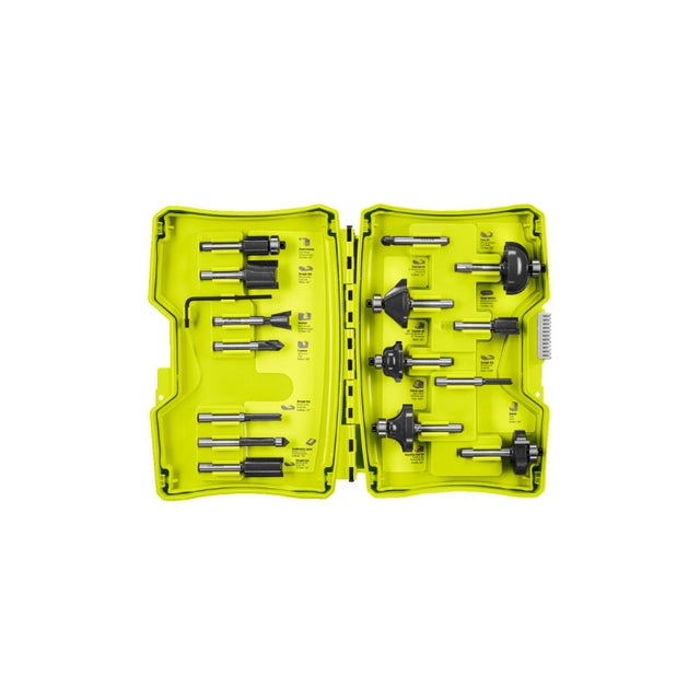 Coffret 15 fraises panachées RYOBI queue de diamètre 6mm RAKRBS15