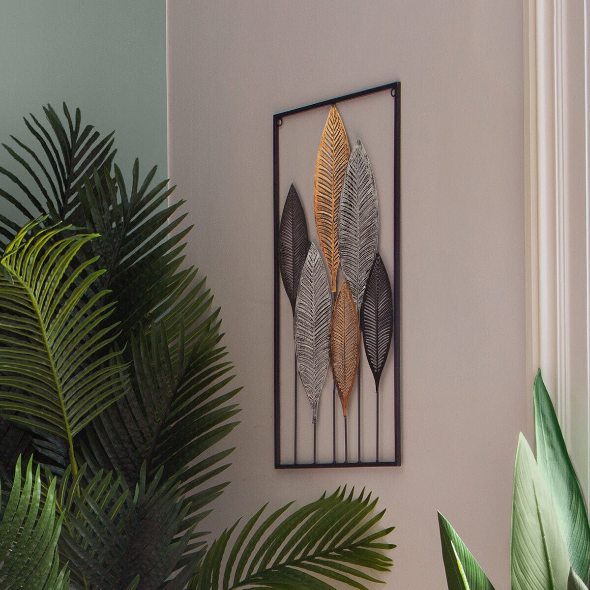 Decoración De Pared Aenor – Metal Y Madera, 70x70 Cm, Atmosfera Creatore D’Interieur