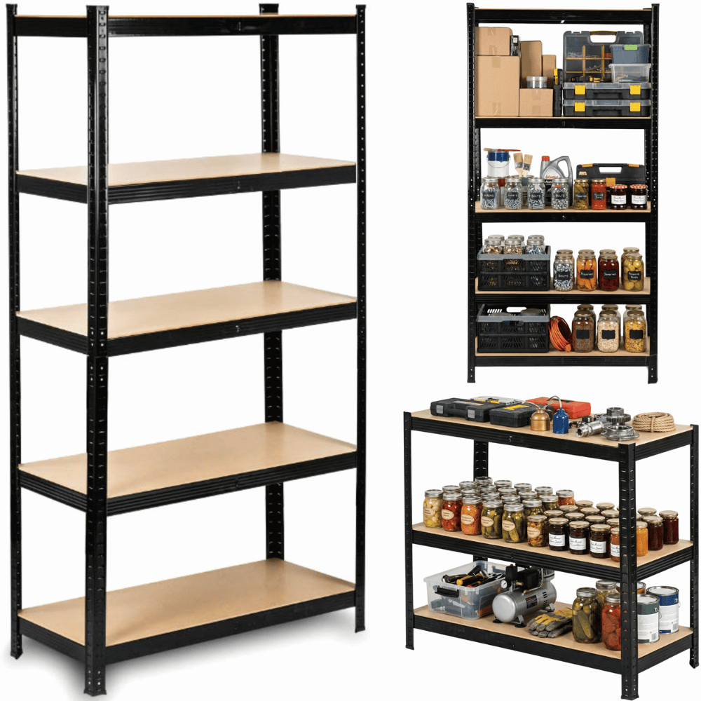 Regał metalowy magazynowy 180x90x40cm 875 kg 3W1 5 półek FUNFIT
