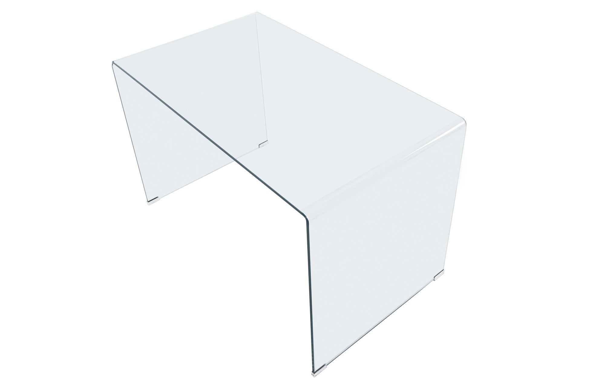 Table De Bureau Rectangulaire En Verre - Longueur 120 X Profondeur 70 X Hauteur 74 Cm - 3