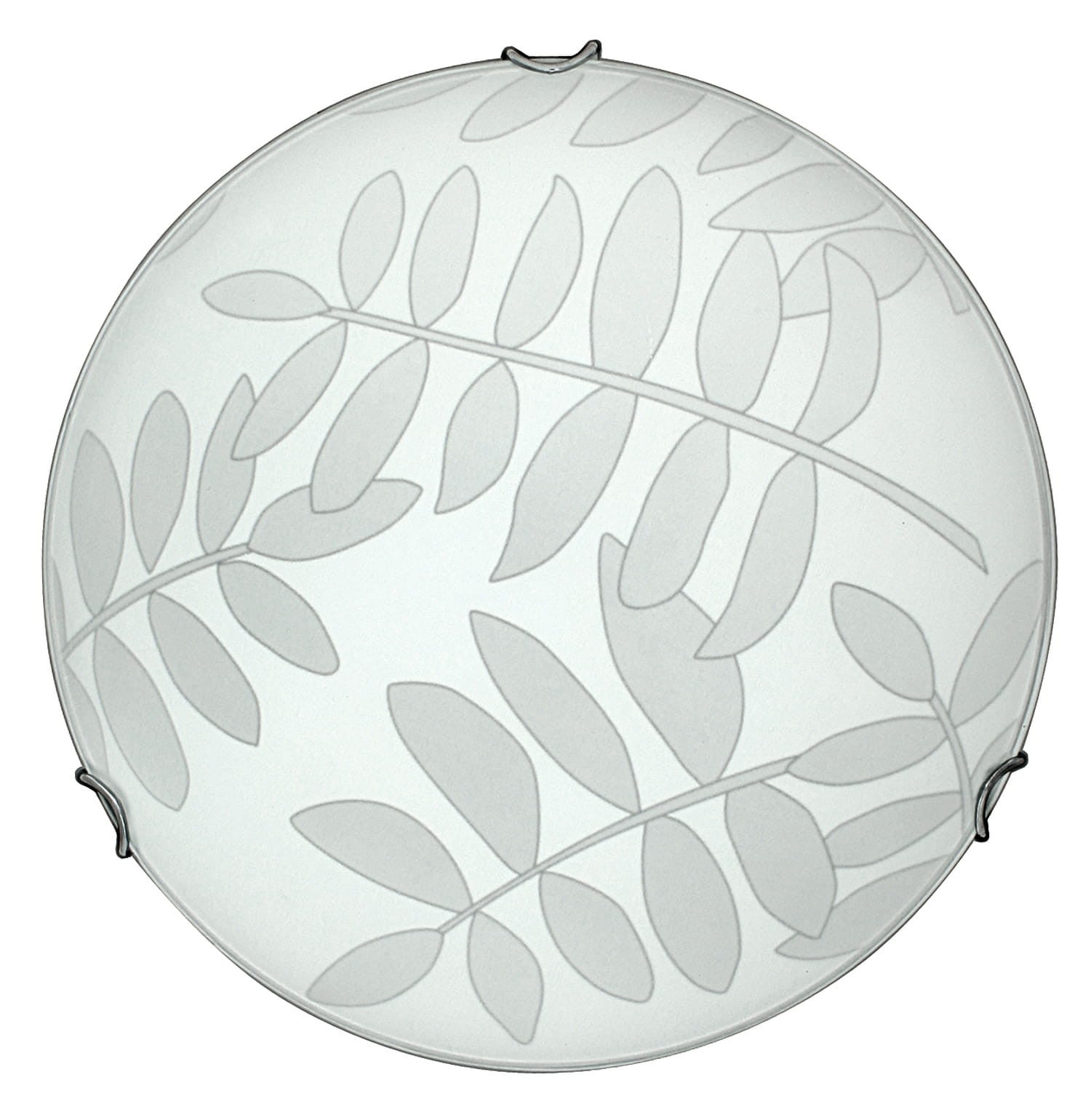 Plafon Letycja okrągły chromowany biały 1xE27x20W wym: 9 x 30 cm IP20 szkło Candellux