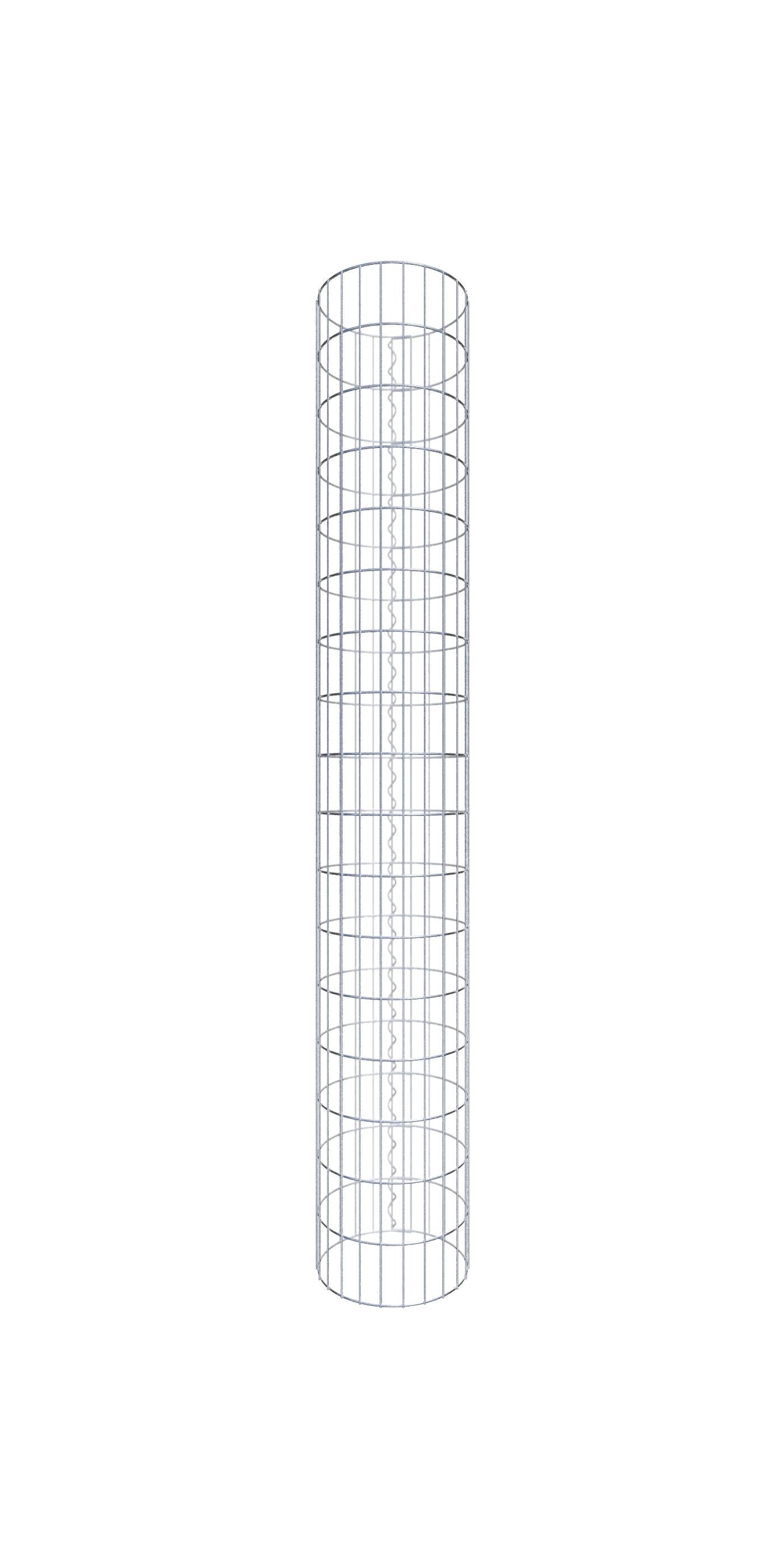Kolumna gabionowa o średnicy 37 cm, okrągła MW 5 x 10 cm - Wysokość: 1,70 m