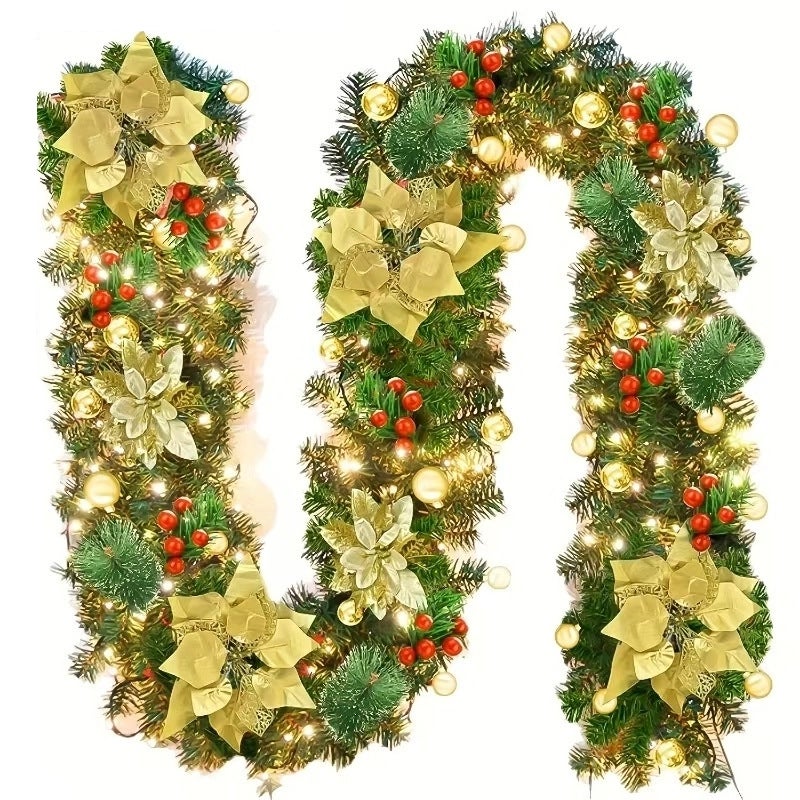 Ghirlanda Natalizia Per Porta Con Luci, Corone Natalizie Da Addobbare, Ghirlande Natale Per Esterno Luminosa, Decorazioni Natalizie Per La Casa Per Albero Porta Ingresso Camino Led A Batteria (20CM