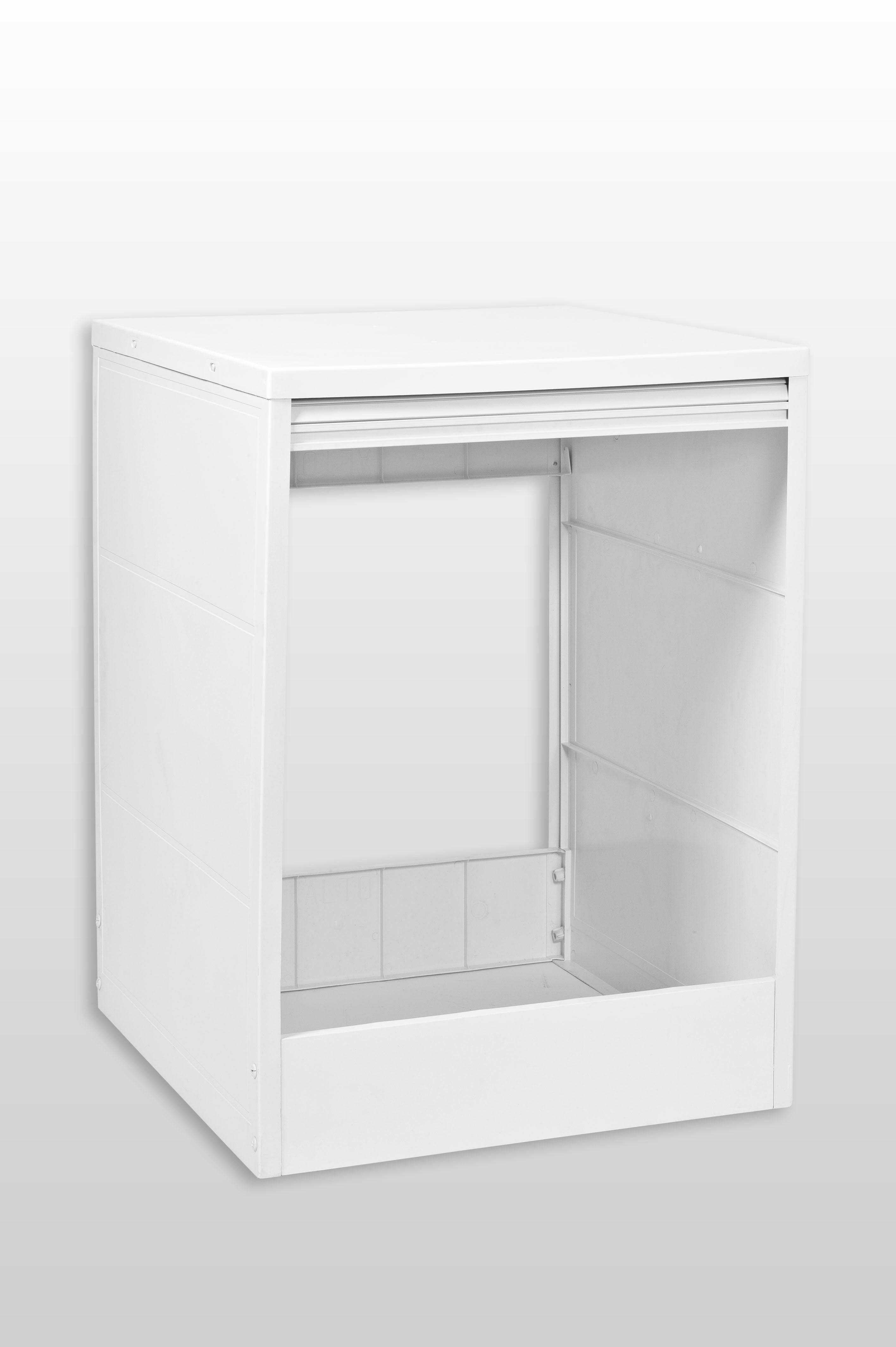 Cubierta para lavadora con persiana vertical blanca - 6