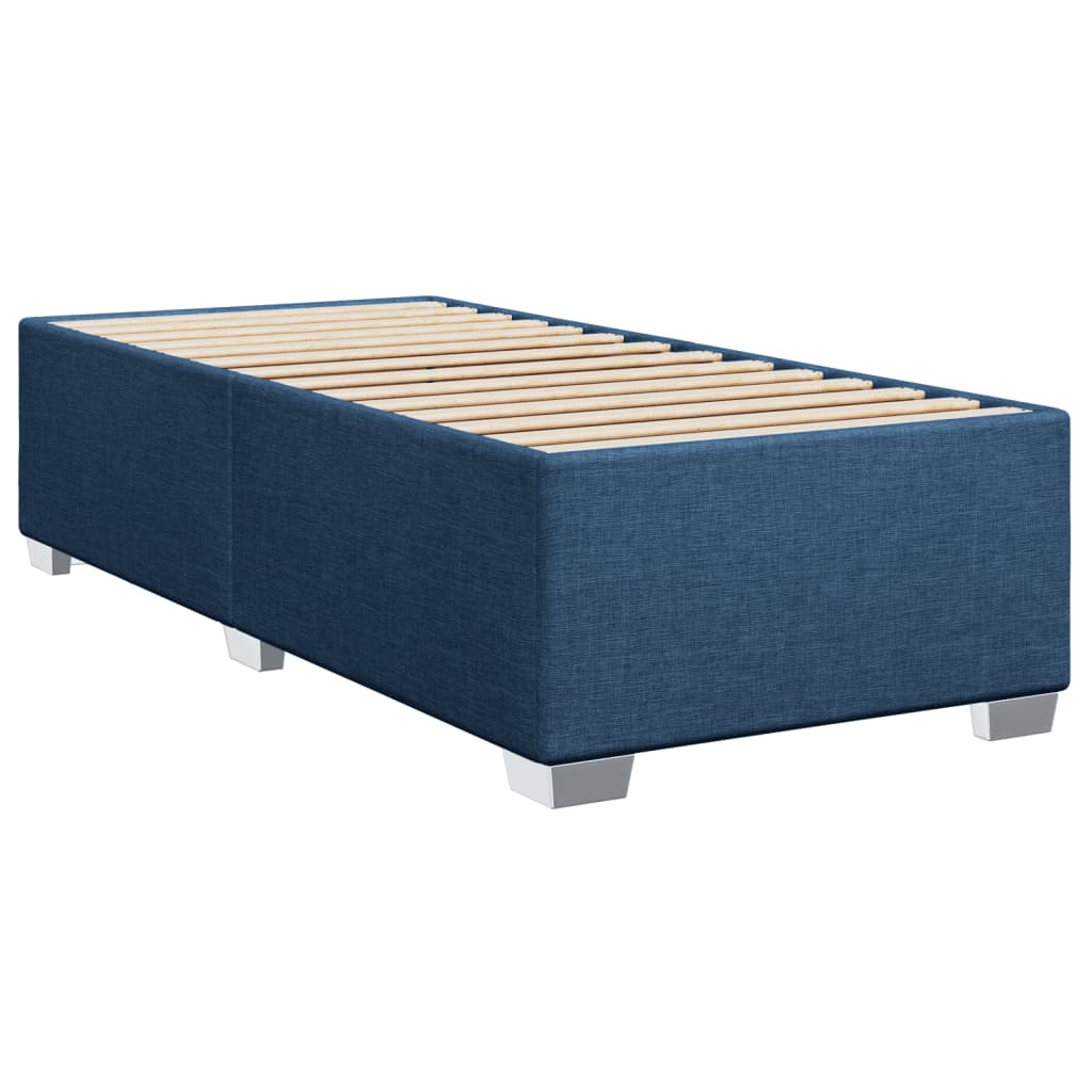 Sommier à lattes de lit avec matelas Bleu 100x200 cm Tissu - 5