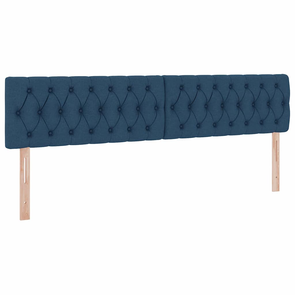 Lit avec rangement et matelas en velours bleu pour la chambre, 200 × 200 cm - 8