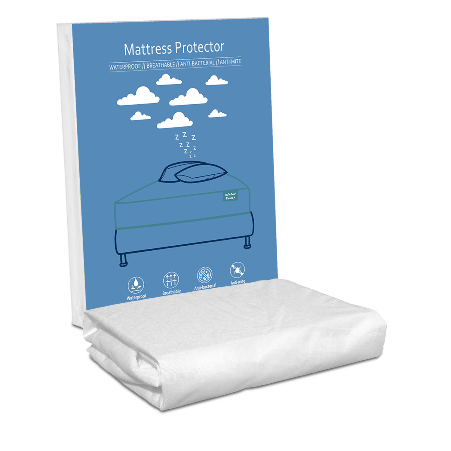 Protector de colchón 105x190x25 cm ,impermeable, resistente y transpirable. fácil de lavar. ajustable