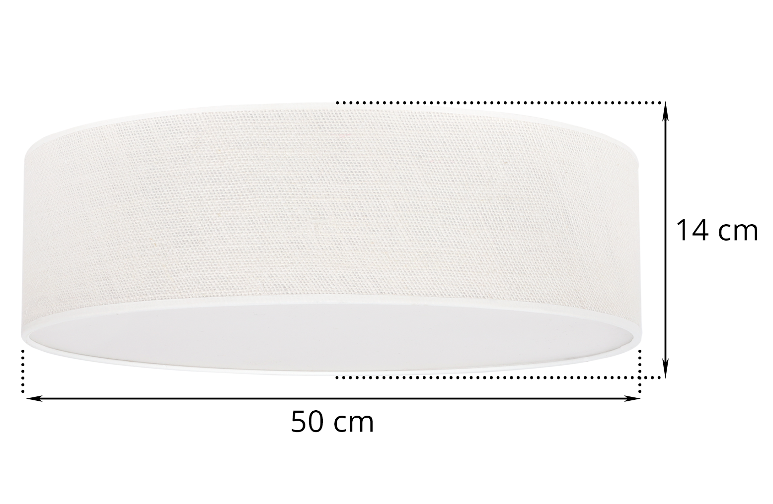 Lampa sufitowa wisząca Juta klasyczna 1xE27 abażur okrągły 50cm plexi biała Light Home LH - 5