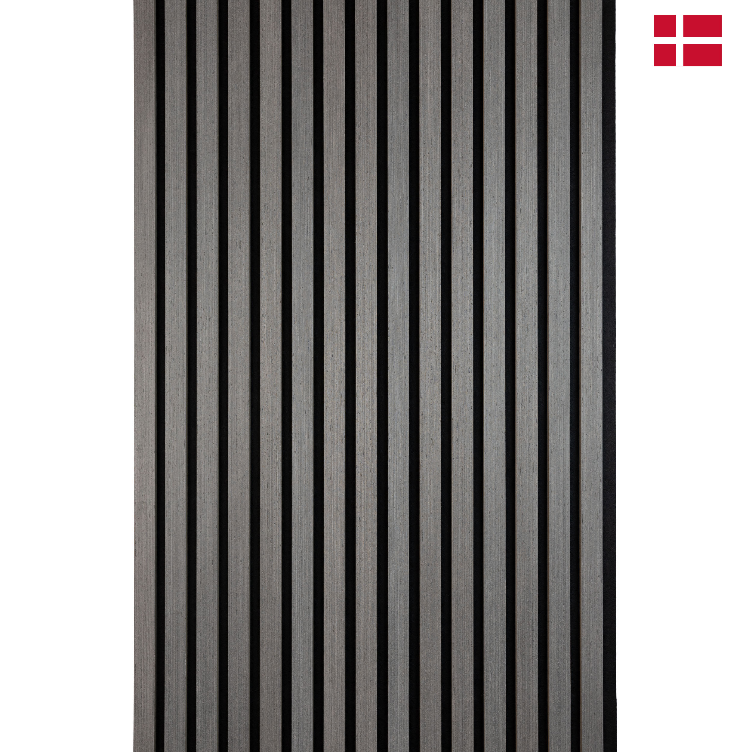 Panneau tasseaux acoustique MDF PREMIUM décor chêne gris, feutrine noire, 240x60 cm Nordic Acoustics - 3