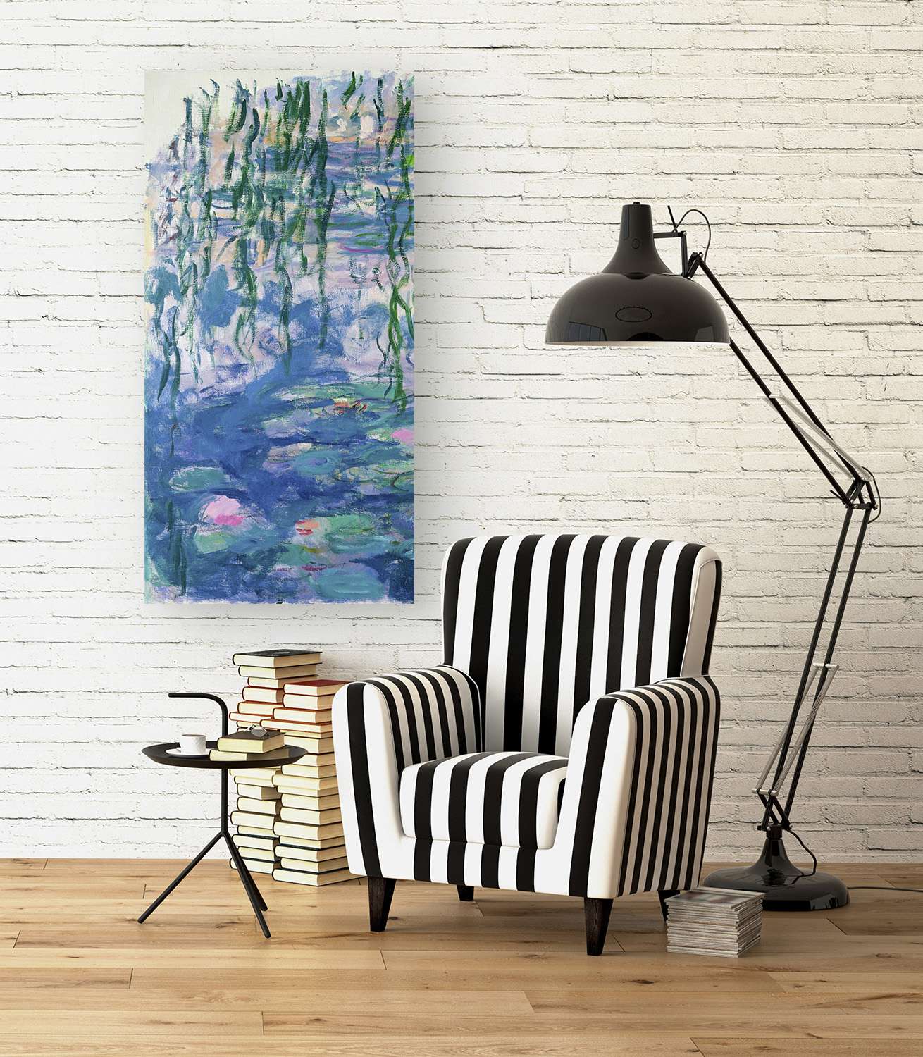 Peinture, impression sur toile - Claude Monet, Nymphéas I - 100x50 cm - 3