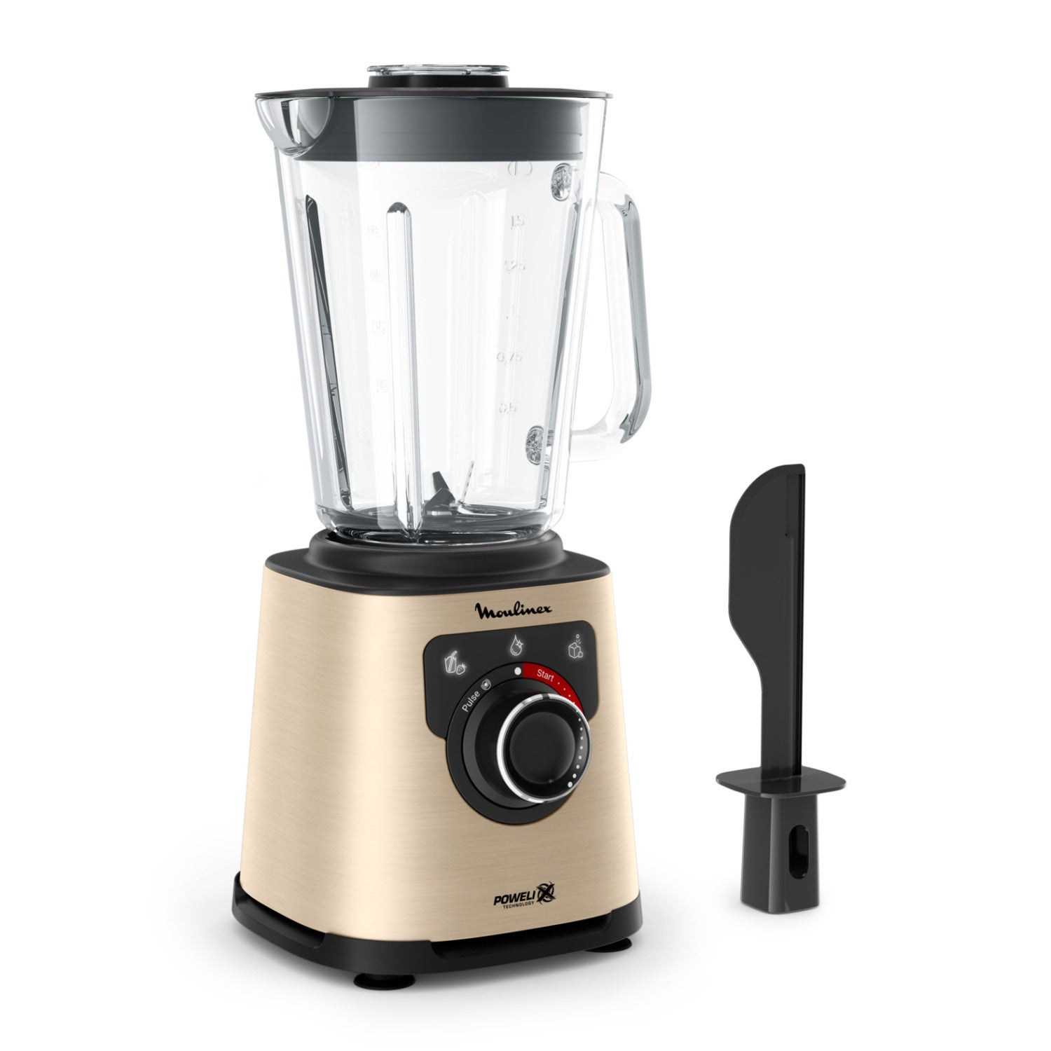 Moulinex Perfectmix+ Lm871a10 Licuadora 1,5 L Batidora De Vaso 1200 W , Transparente Beige/Negro , Leroy Merlin