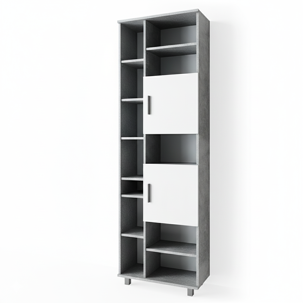 Vicco Meubles bain Ilias, Blanc, 3 pièces, avec armoire haute