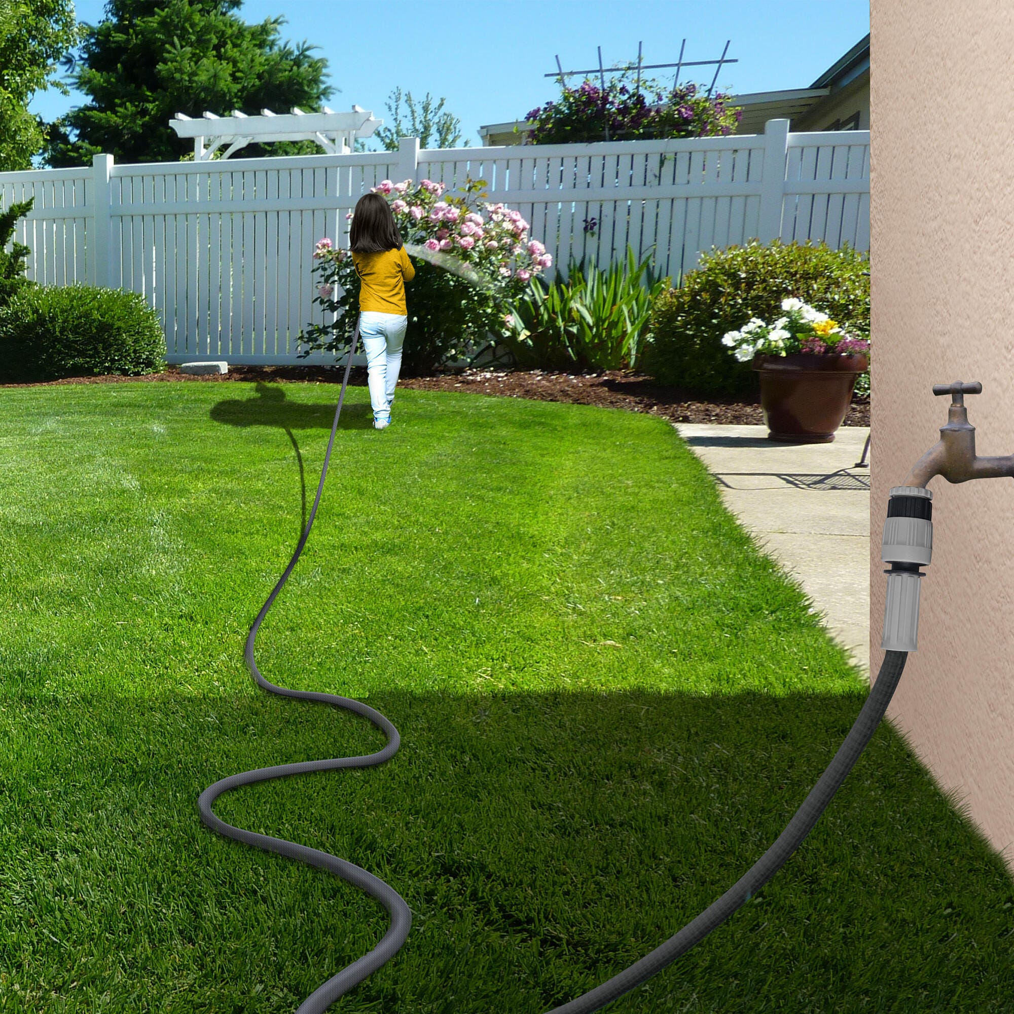 Wzmocniony wąż rozciągliwy JARDIBRIC o długości całkowitej 15 m