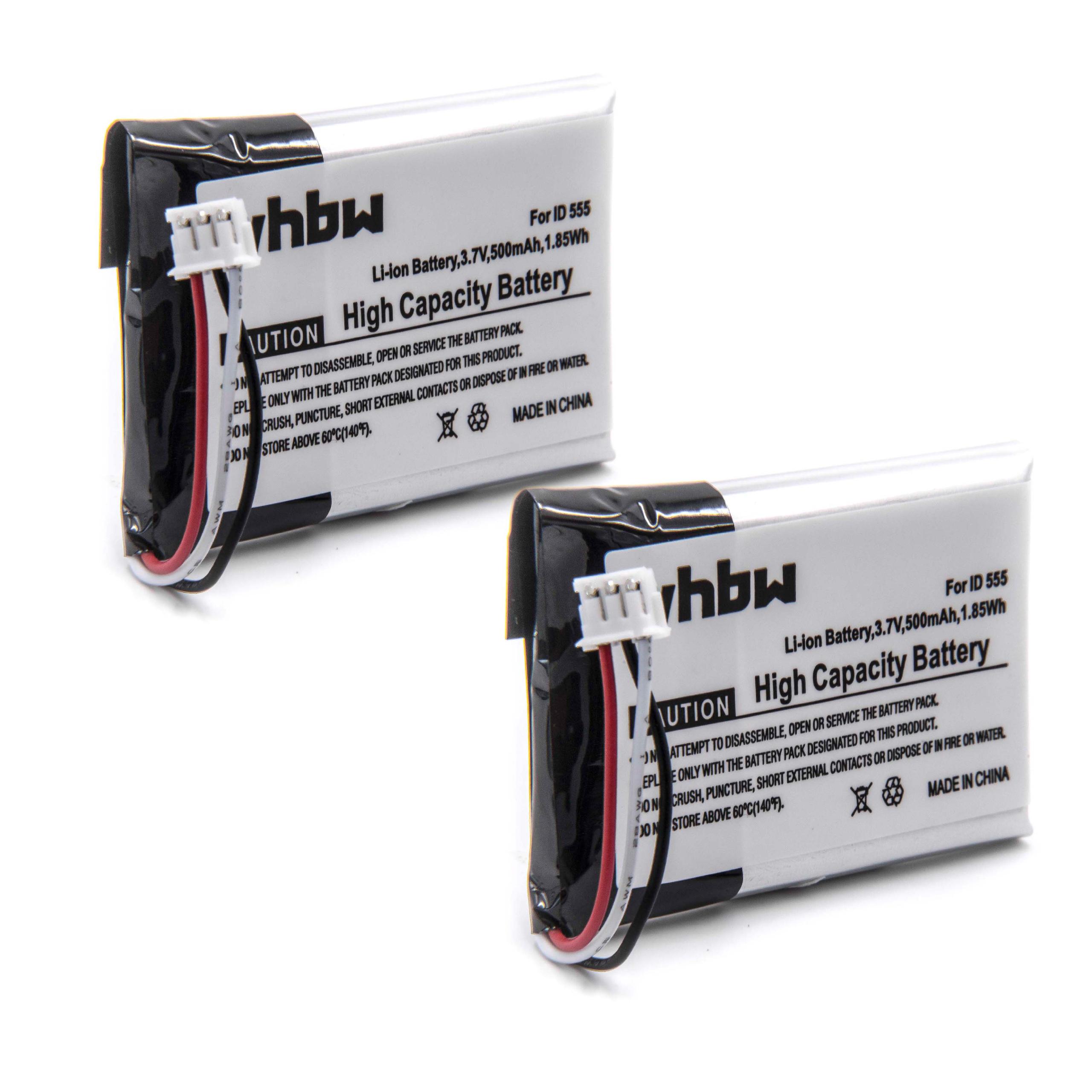 vhbw batteria compatibile con Grundig Scenos D, Scenos, Scenos A telefono fisso cordless (500mAh, 3,7V, Li-Ion