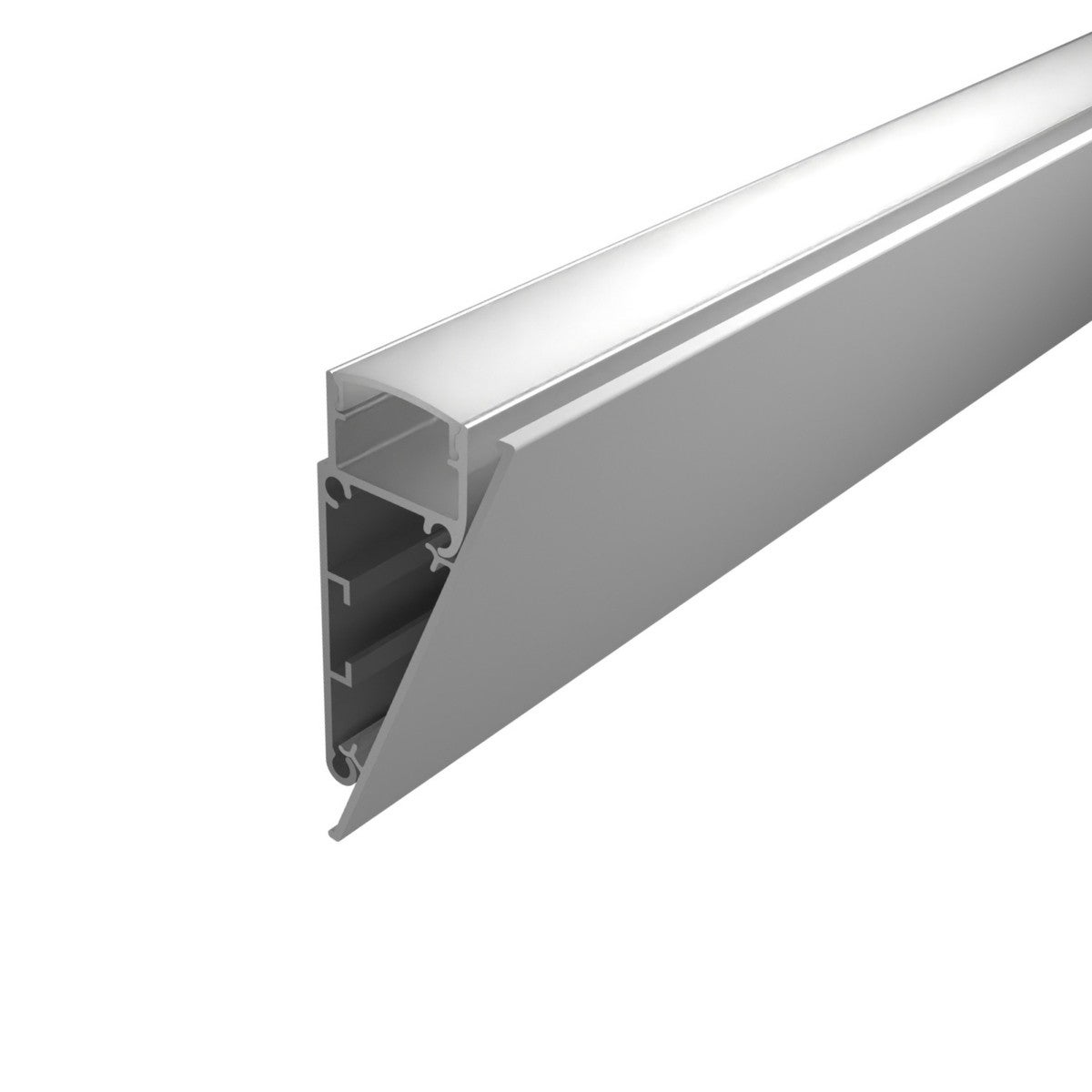 INNOVATE Profilo alluminio per strisce LED I MINI 12 [2000mm x 17mm x 7mm] LED striscia Canalina alluminio Illuminazione per interni Cucina Camera da letto (Silver - Trasparente, 1