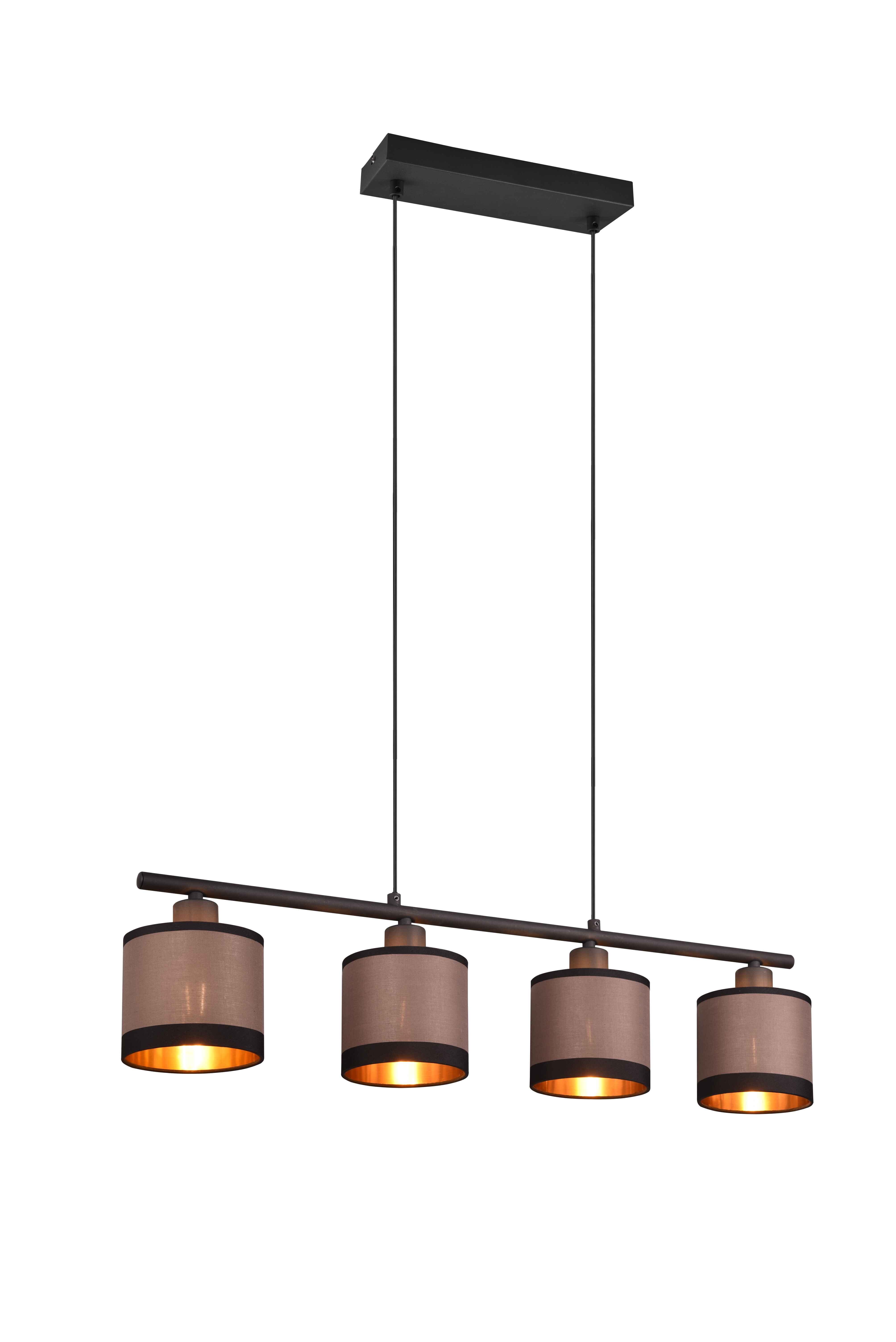 Lampa wisząca Davos czarno-szara-odcienie szarości 4xE14x10W wym: 150 x 75 x 12 cm metal RL