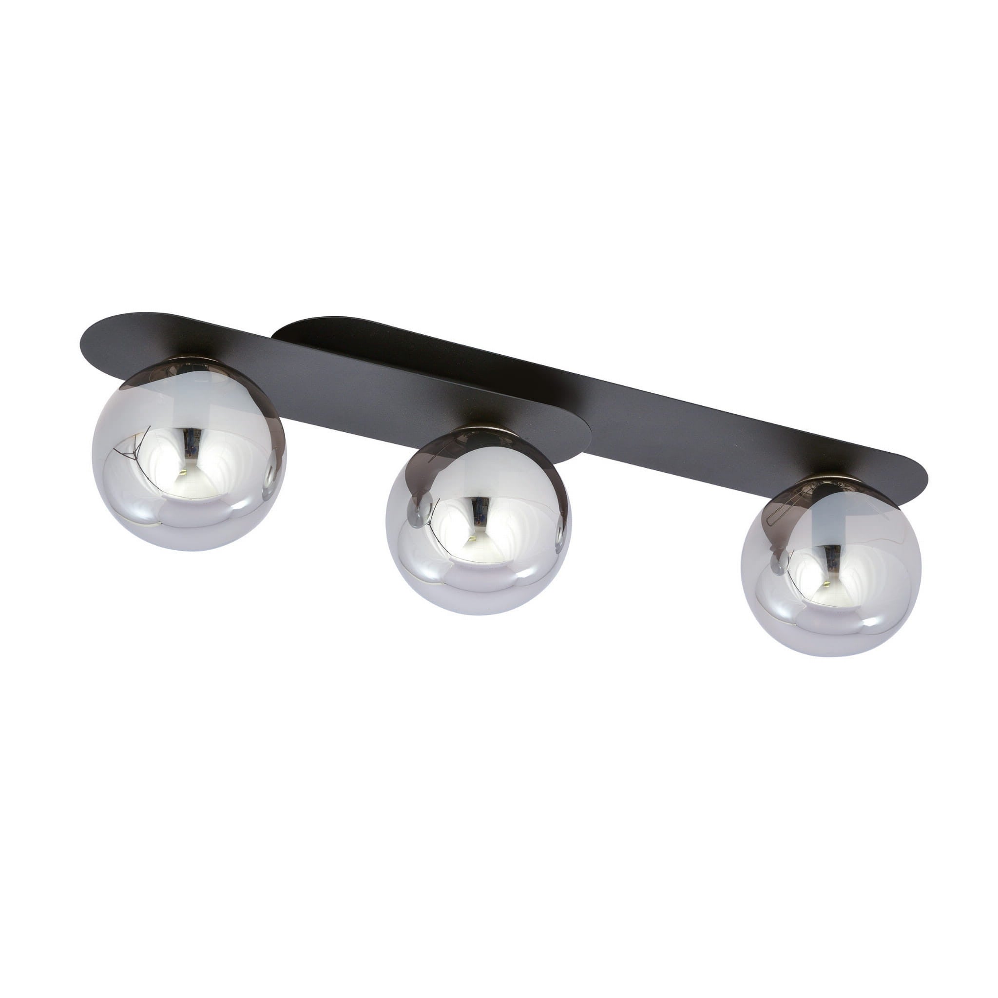 Lampa sufitowa Plaza czarno-grafitowa 3xE14x10W wym: 18 x 70 cm metal Emibig