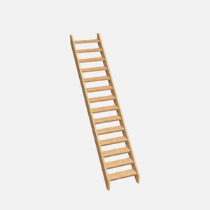 Normandie - Escalier en bois droit