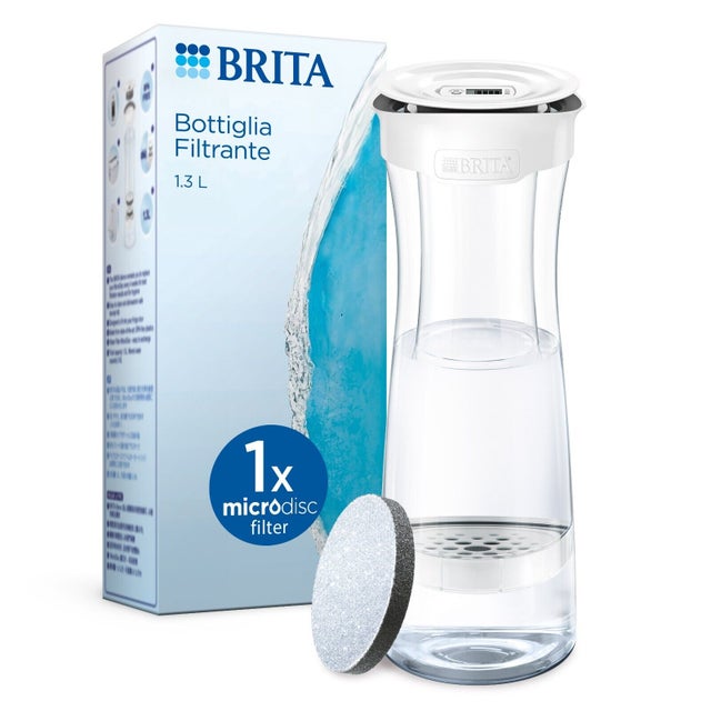 Botella filtrante de agua BRITA White (1,3l) incl. 1 filtro MicroDisc