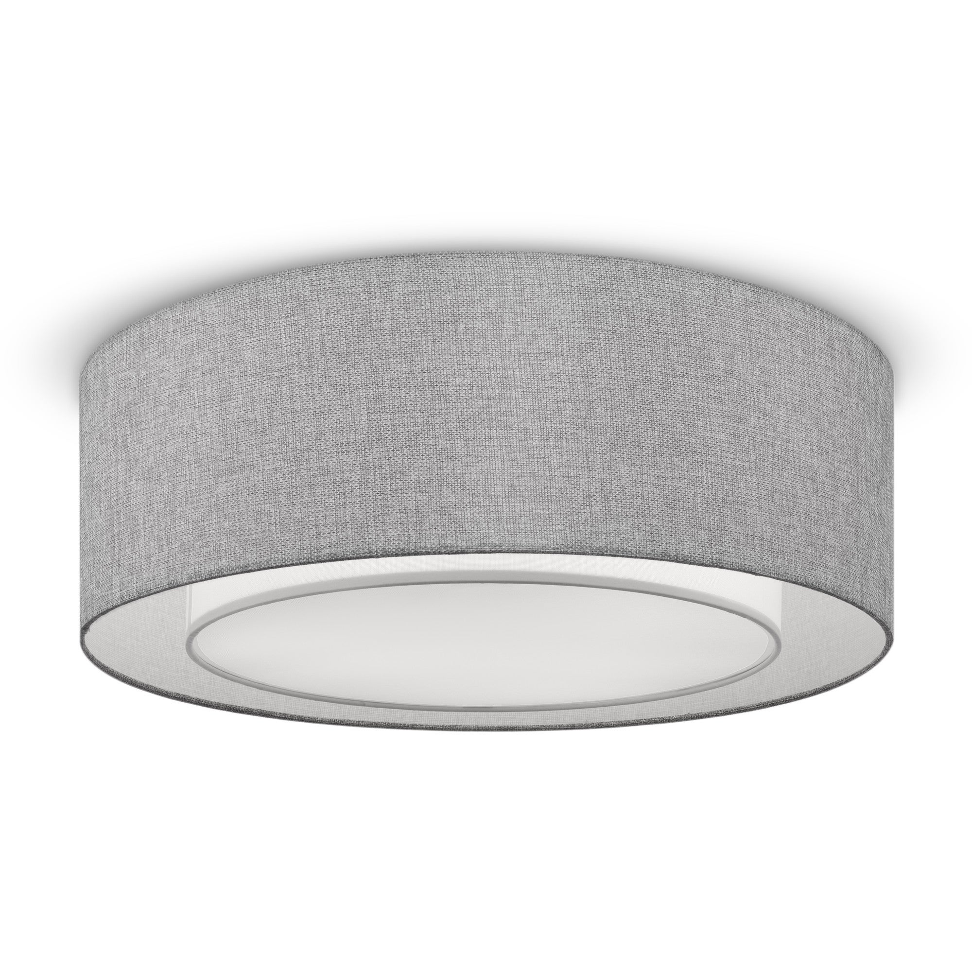 Plafon Bergamo okrągły chromowany szary 3xE27x60W wym: 17,5 x 52 cm IP20 tkanina Maytoni