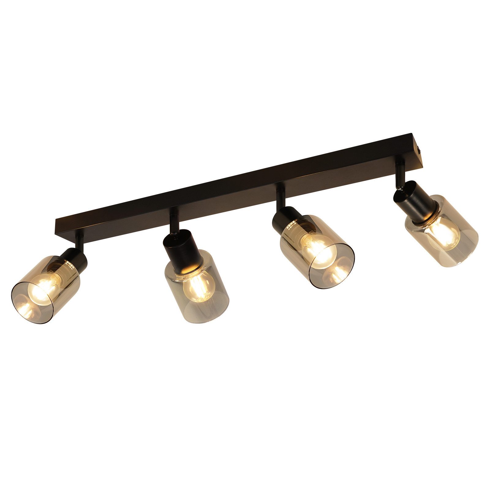 Lámpara de techo NETTLIFE con 4 llamas, color negro, industrial, E14, para sala de estar - 9