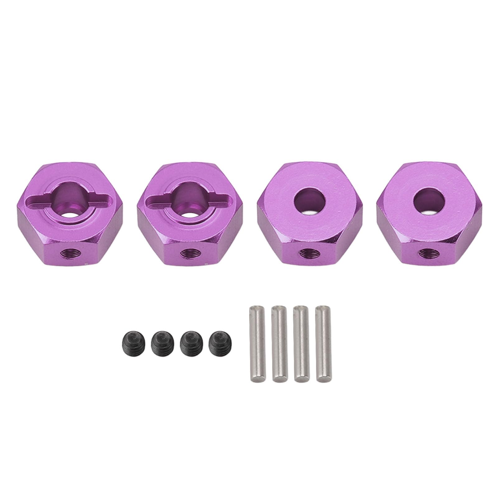 Adattatore Ruota Esagonale 12mm Per Auto RC 1/10 - Viola, In Alluminio, Antiscuotimento, Upgrade Per Auto Sportive E Fuoristrada