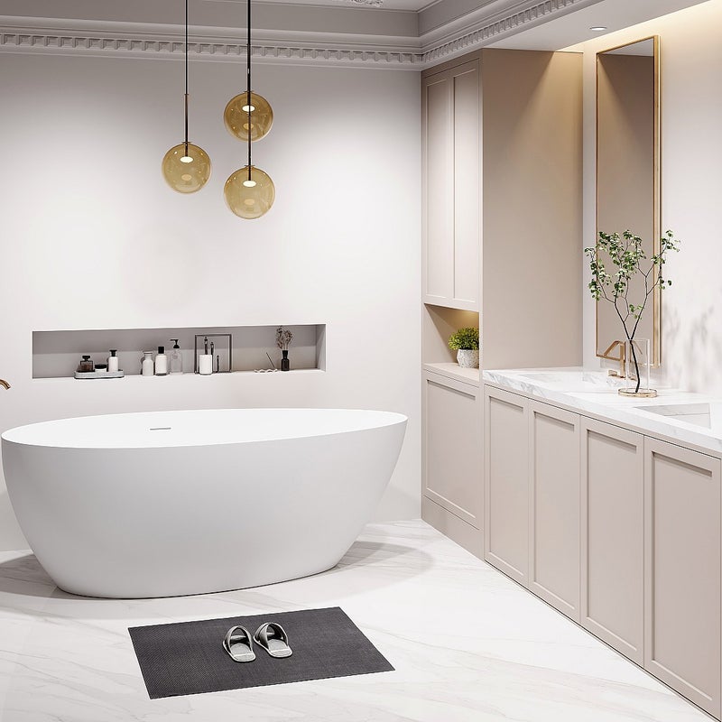 Wanna wolnostojąca asymetryczna - 245 l - 160 x 82 x 58 cm - Biały mat - Akryl - APULIA