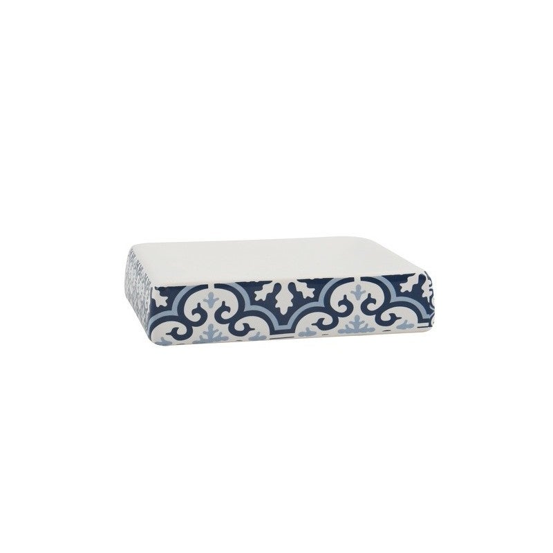 Distributeur De Savon Céramique MSV Amadora – Design Bleu Et Blanc, élégant Et Pratique Pour Salle De Bain Ou Cuisine - 5