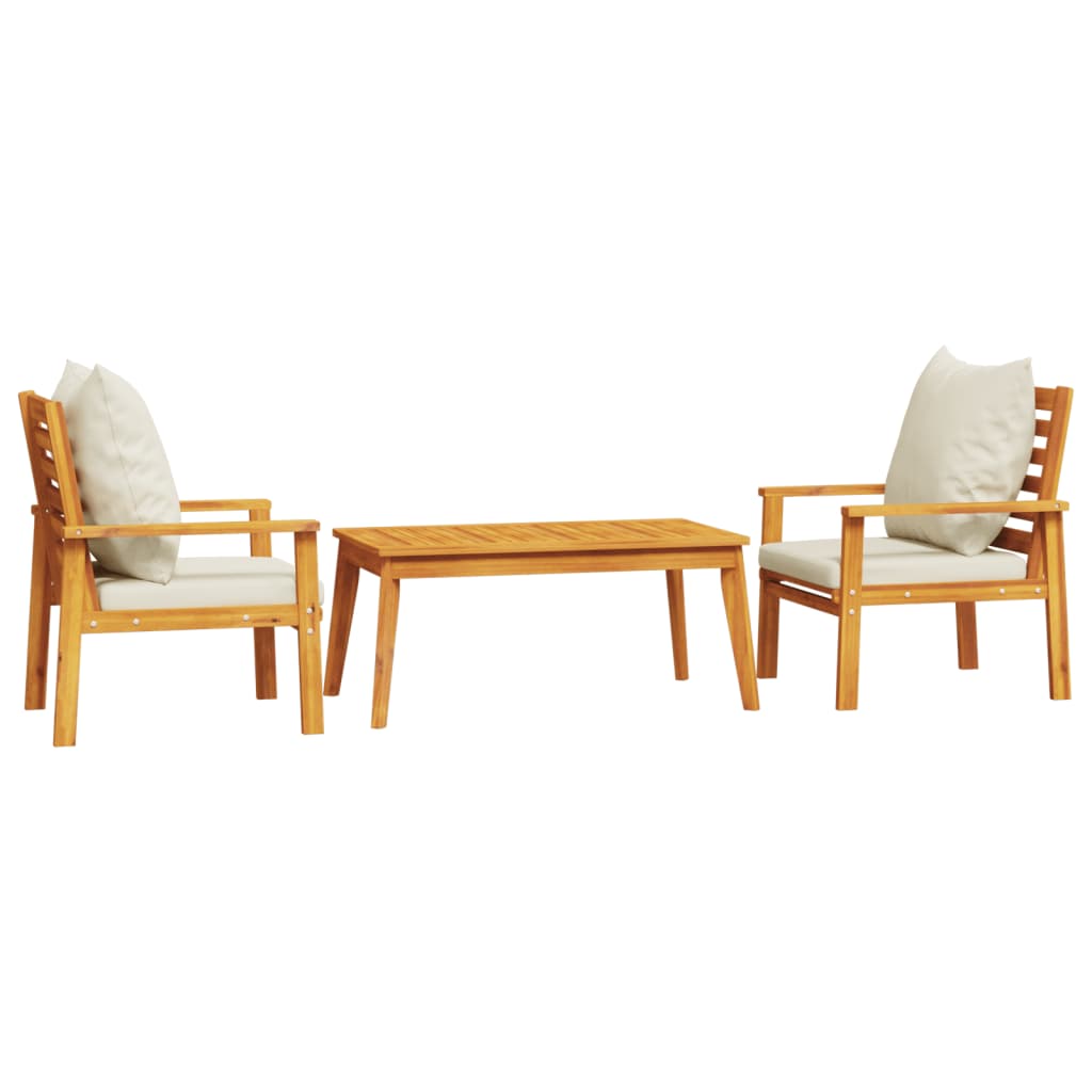 Salon bas de jardin en bois Marron 2 personnes - 2