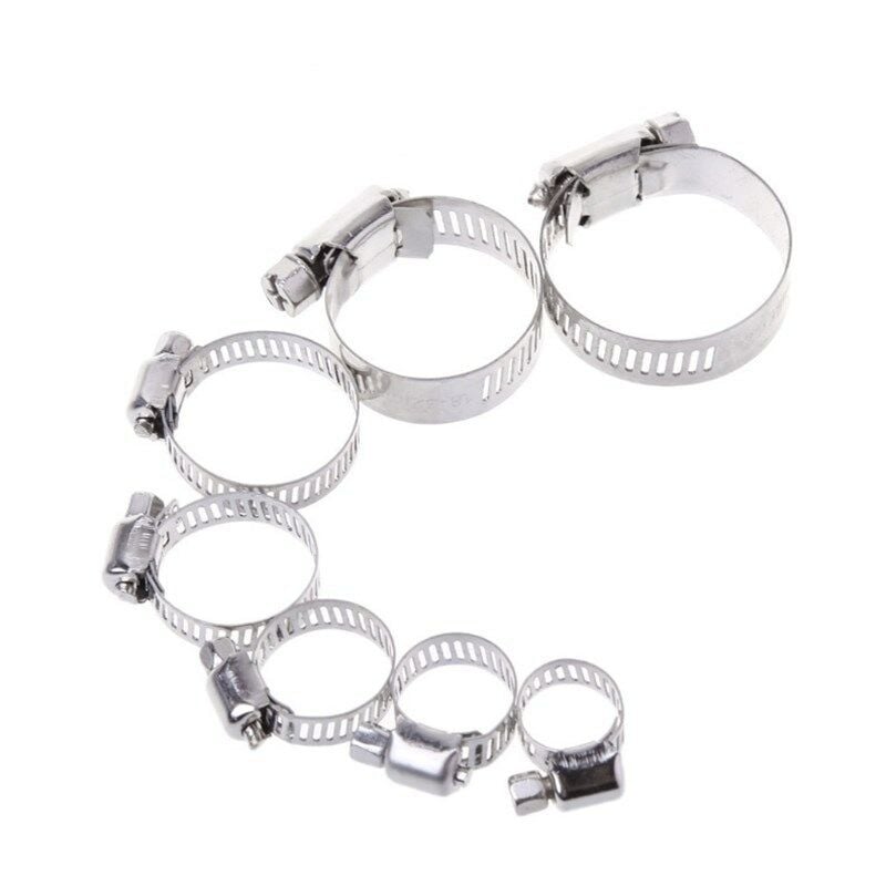 Jeu de colliers de serrage réglables en acier inoxydable 304 8-38 mm, 60 pièces - 2