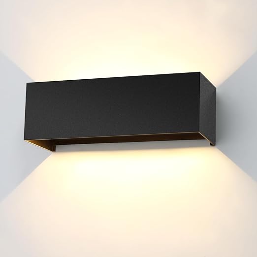 20W Kinkiet Zewnętrzny LED, Regulowane Oświetlenie Zewnętrzne Elewacji Aluminiowe, Wodoodporność Ip65 do Schodów Salonu Sypialni