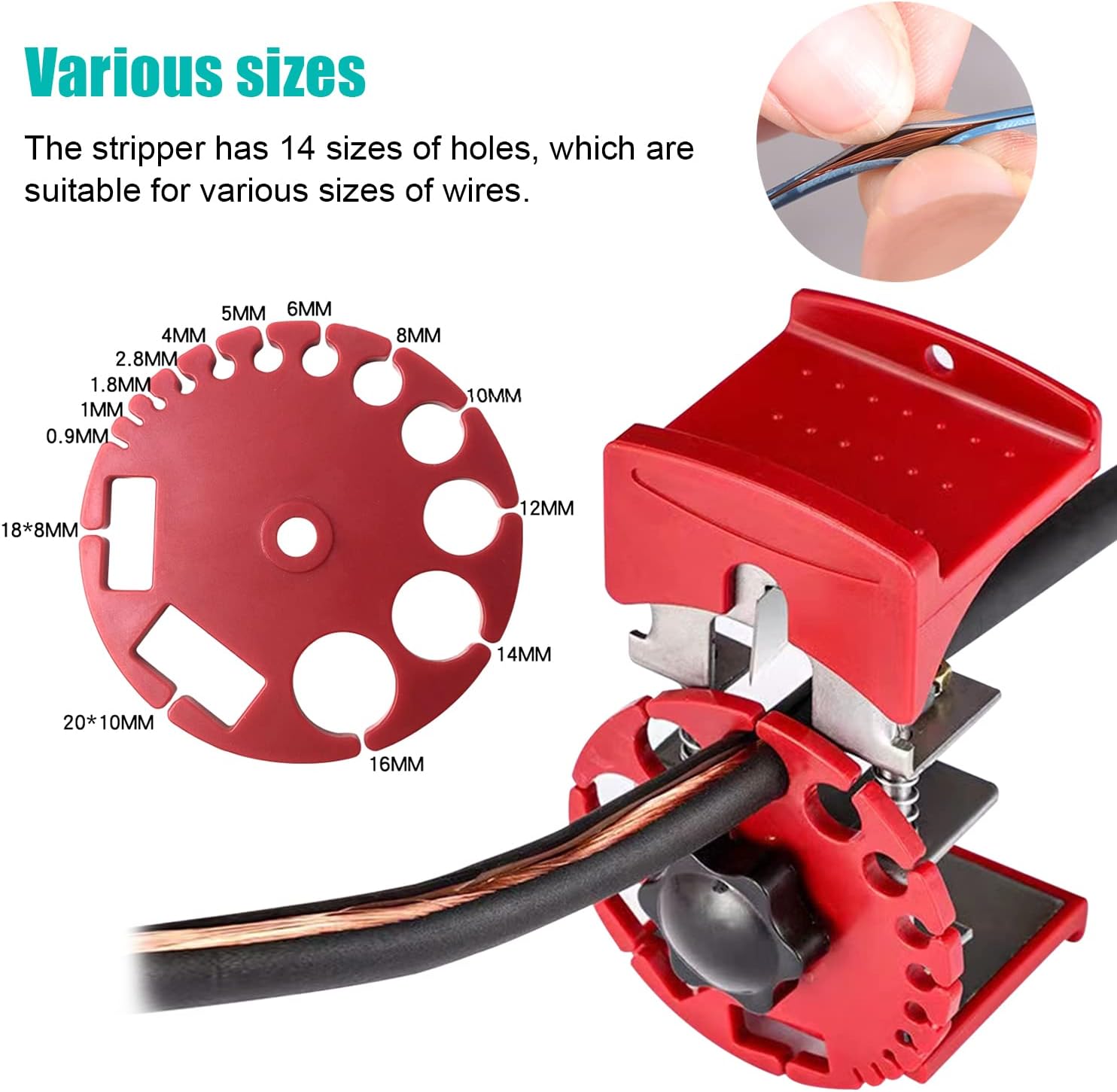 Machine a Denuder Manuelle le Cuivre Portable, Wire Stripper à la Main, Outil à Dénuder Portatif, Machine Denudeuse de Cable, pour Câble 0.9 à 16 mm - 4