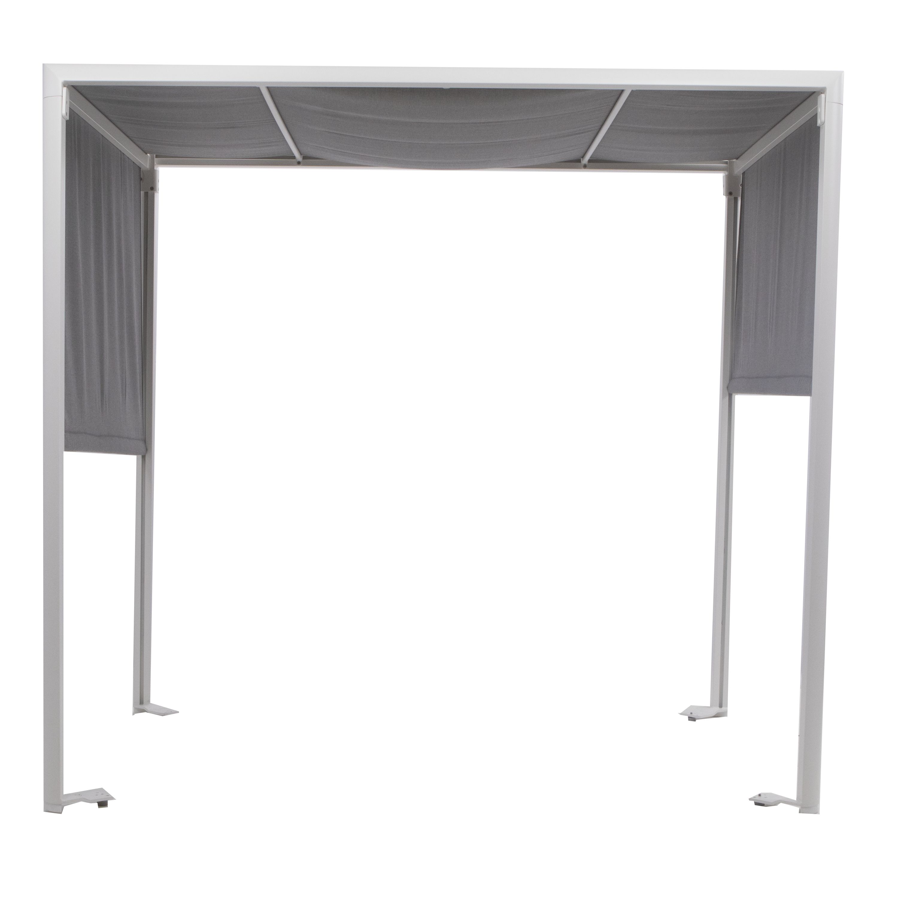 Stelaż leżaka NATERIAL Neptune z szarego aluminium 150 x 35 x 200 cm