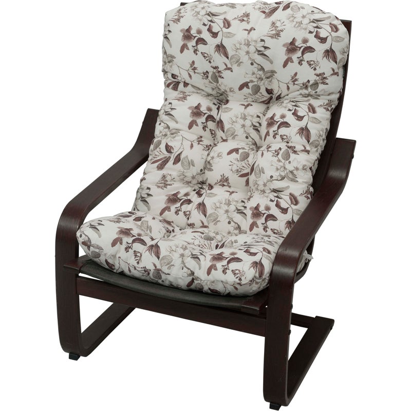 Poduszka na fotel drewniany Poang AMPO brązowy biały 1 szt.