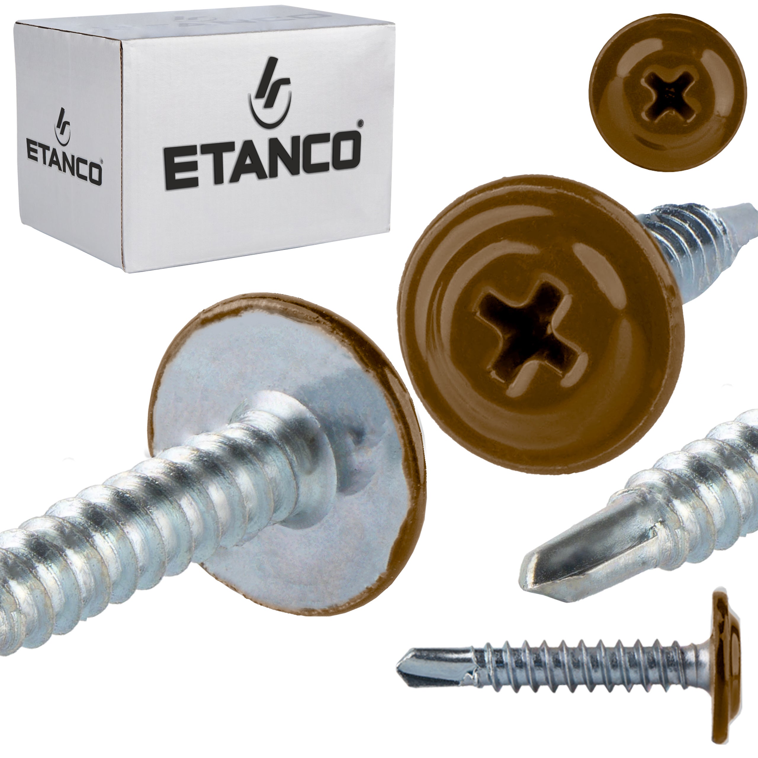 Łączniki montażowe Etanco GM-B malowane RAL 8003 samowiercące 4,2x25 mm 250szt