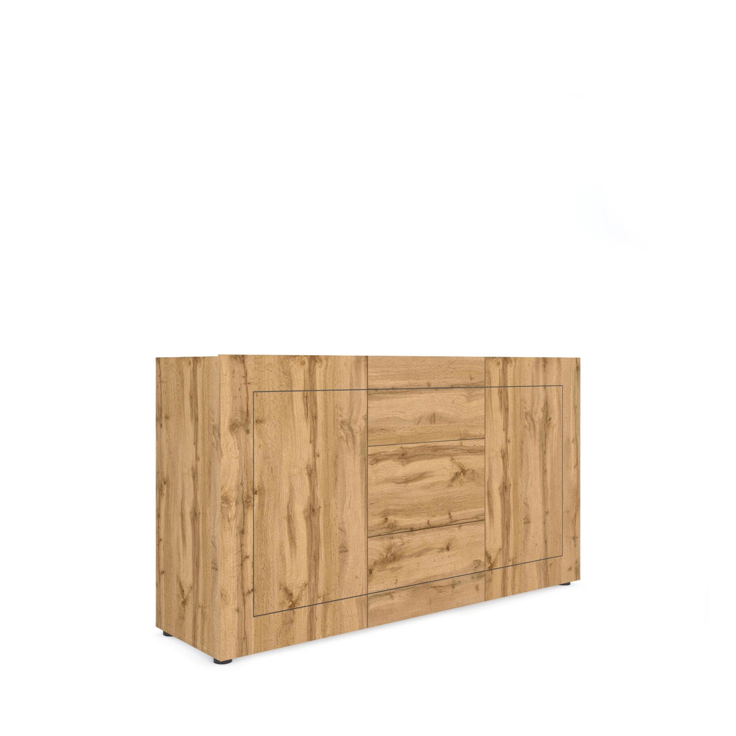 Komoda Elios 2-drzwiowa/3-szufladowa 150x40x83,5 cm dąb naturalny