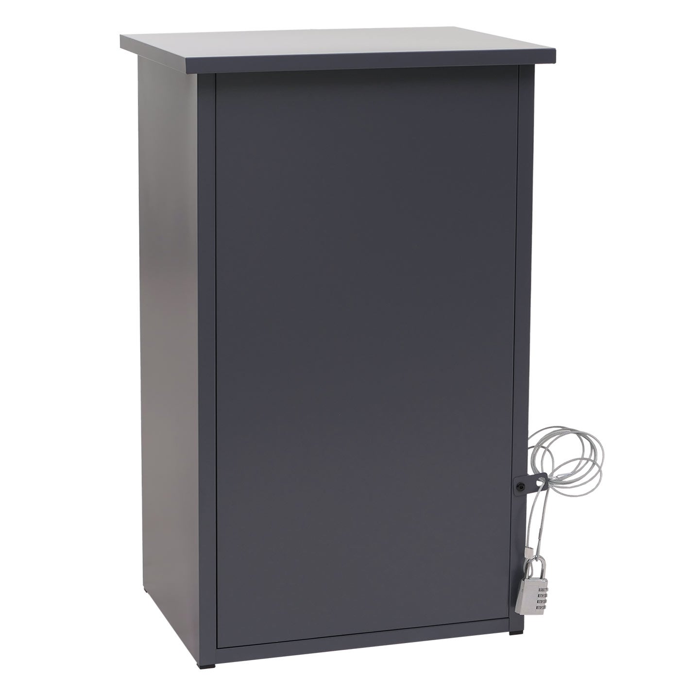 Boîte à colis HWC-O51, boîte à colis, casier à colis, boîte aux lettres 2 compartiments, acier 78 x 49 x 38 cm ~ gris foncé/gris clair - 7