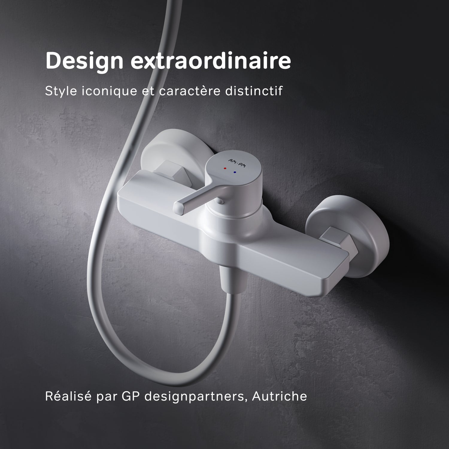 Mitigeur mécanique de douche Robinet de douche Blanc, X-Joy S FXB20033 AM.PM - 2