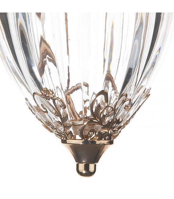 Suspension Ottoman or poli et verre 1 ampoule - 4
