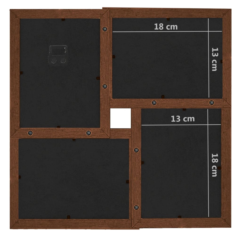 Collage de cadres photo de photo 24x(13x18 cm) Marron foncé MDF - 7