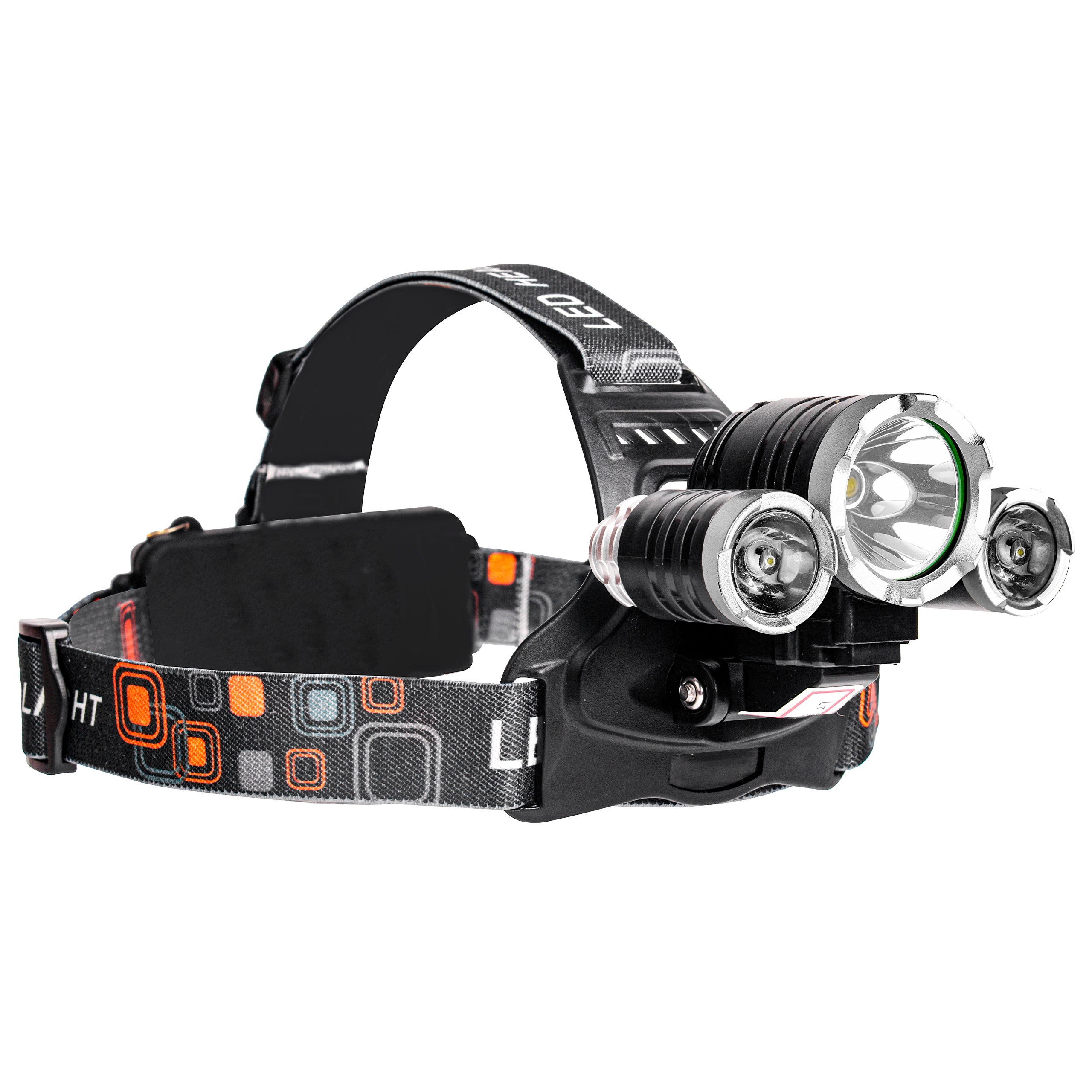 Latarka czołowa LED 5W T6 CREE + 2xPE CREE 450lm USB akumulatorowa 6000K MasterLED