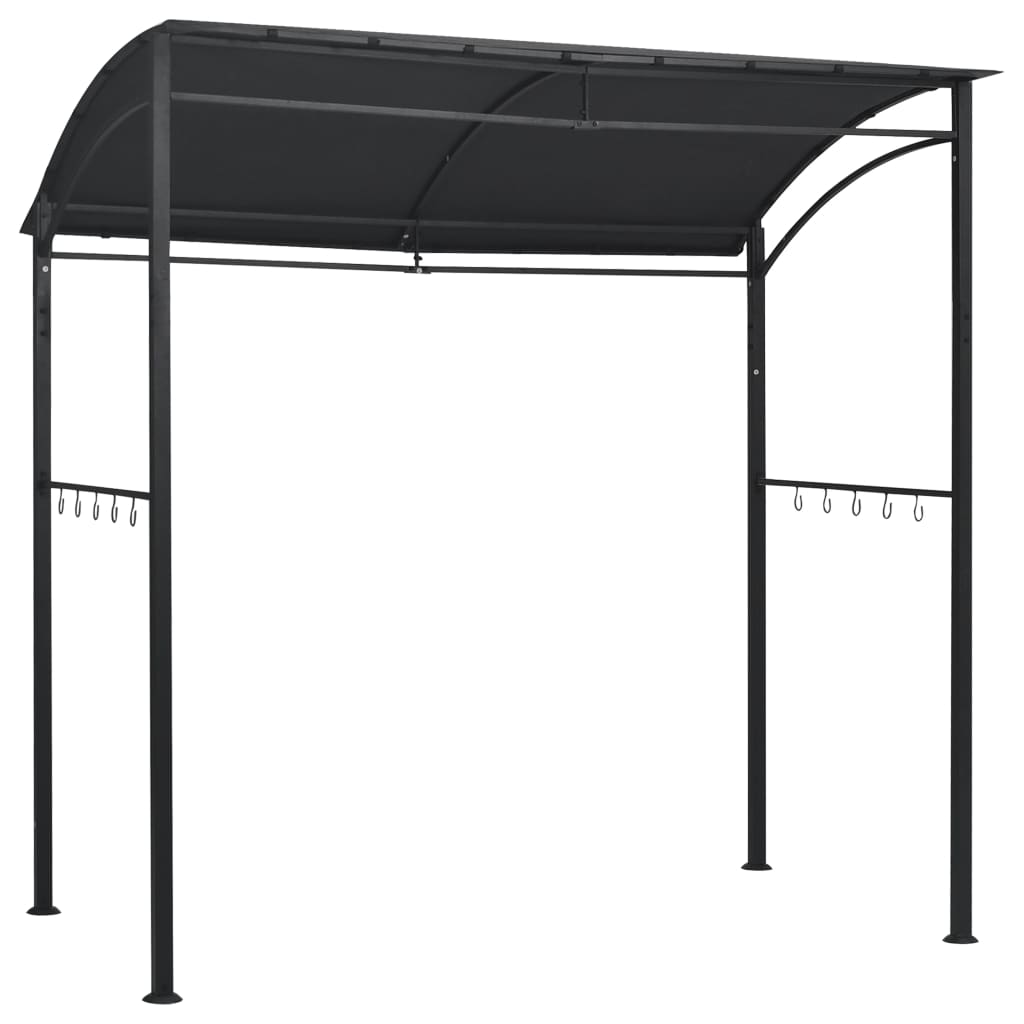 The Living Store - Belvédère de barbecue 215x150x220 cm Anthracite Acier - 2