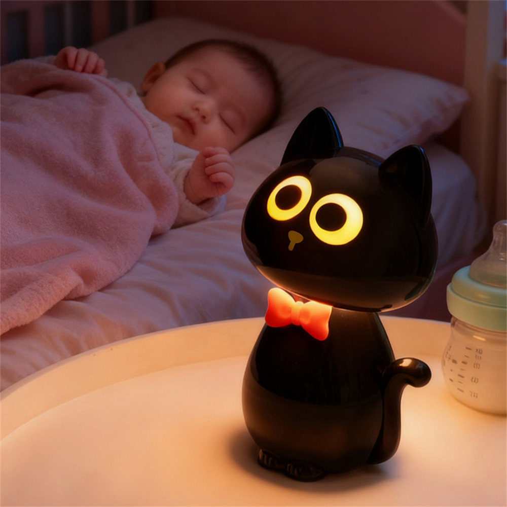 Lampada da scrivania forma di gatto birichino dimmerazione RGB continua luce notturna con timer per camera da letto adatta per camera letto/soggiorno - 3