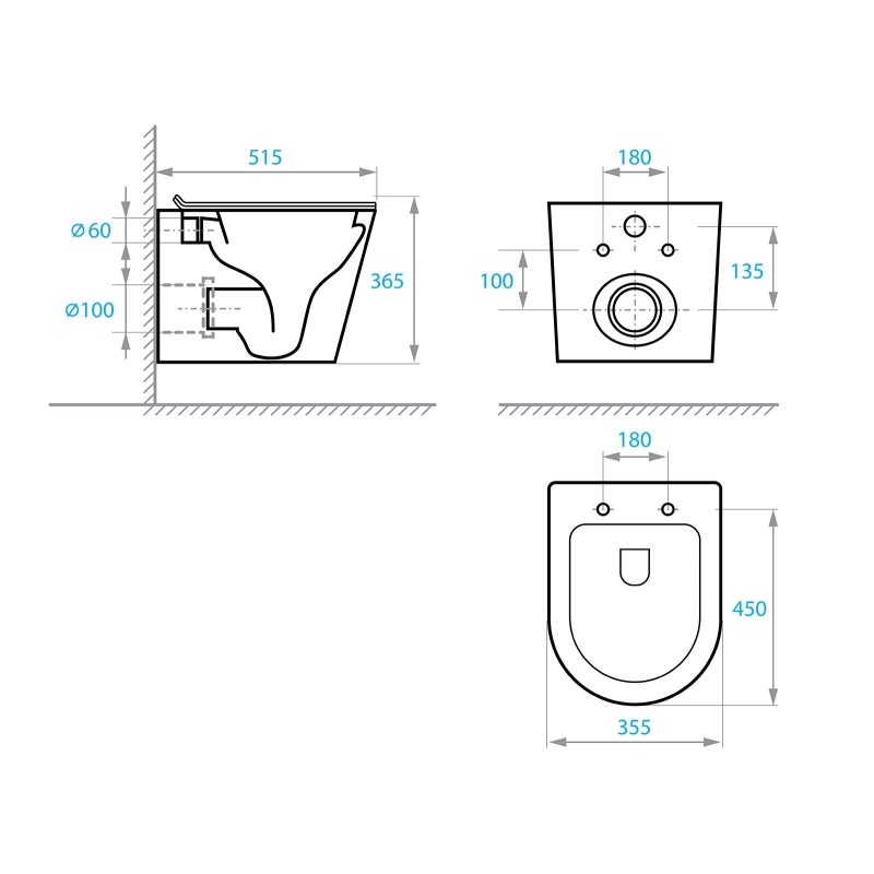 Bâti-support GEBERIT Duofix pack réservoir encastré et plaque DELTA 01 bl br avec WC suspendu ORION avec abattant env. blanc br VORTEX 51,5 cm - 6