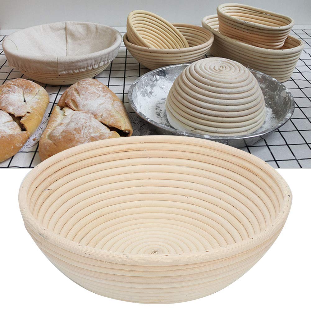 Juego de cestas redondas de ratán para fermentación de pan Banneton Brotform (22 x 8,5) - 6