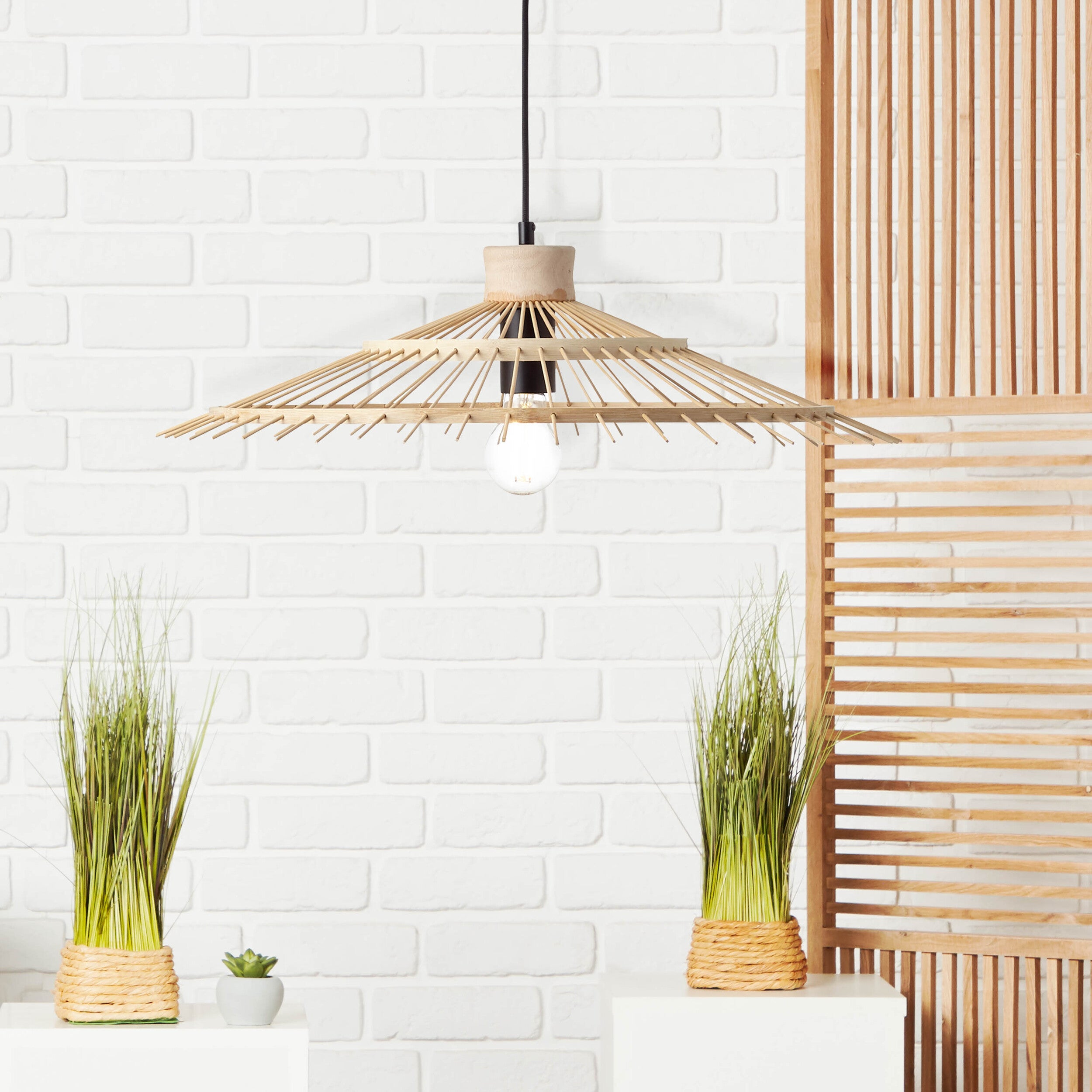 Brilliant lampa stołowa Tiffany 45cm czarny mat/naturalny metal/czarne szkło 1x A60, E27, 28 W - 4