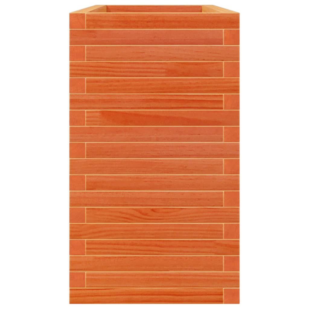 Jardinière - Bac à Fleurs cire marron 110x40x68,5 cm bois de pin massif - 6