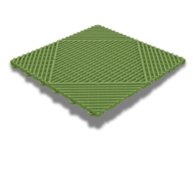 Dalle de jardin extérieure 40 x 40 x 1,8 cm, effet drainant ; surface 1,60 m², 10 unités - verte