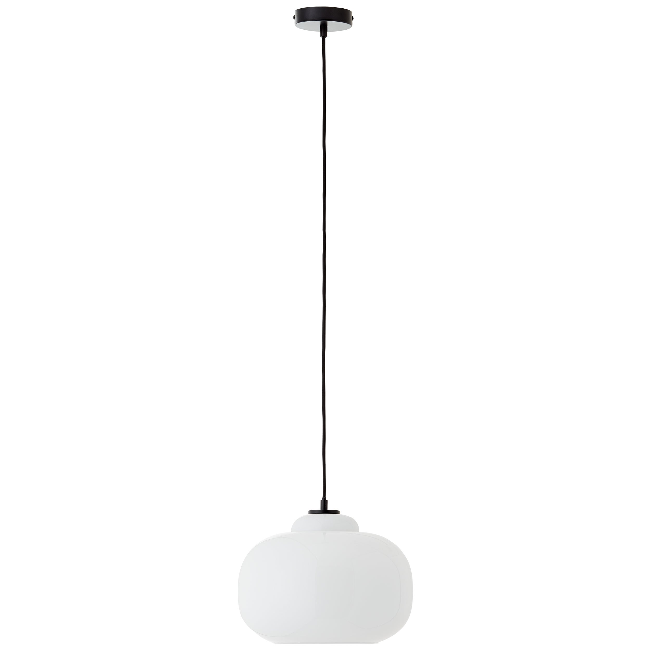 Brilliant Suspension Blop 30cm białe szkło/metal 1x A60, E27, 60 W, pasuje do zwykłej żarówki (brak w zestawie) - 2