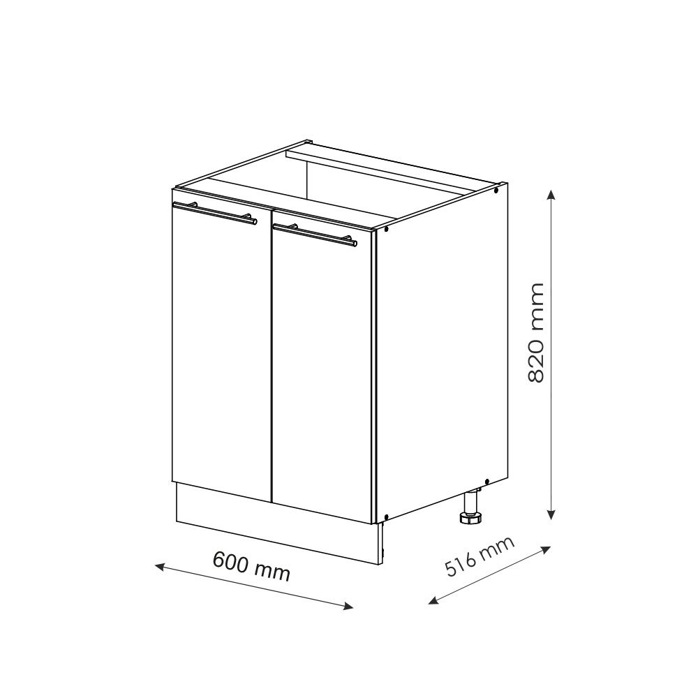 Vicco Meuble bas de cuisine Fame-Line, Vert Or Campagne, 60cm sans PT - 3